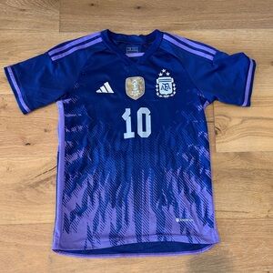 Adidas Kids Blue and Purple Soccer Jersey